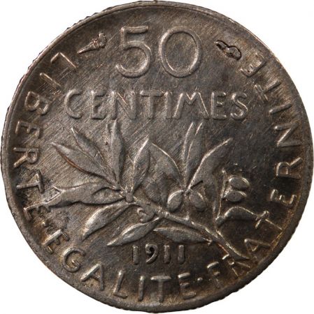 SEMEUSE - 50 CENTIMES ARGENT 1911