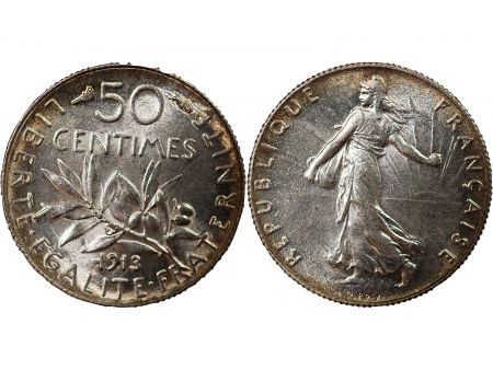 SEMEUSE - 50 CENTIMES ARGENT 1913