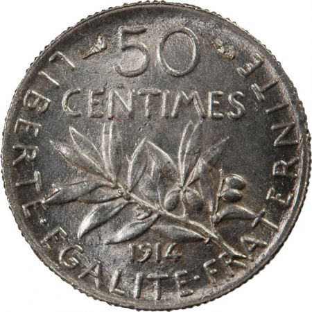 SEMEUSE - 50 CENTIMES ARGENT 1914