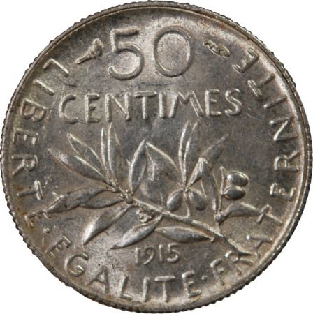 SEMEUSE - 50 CENTIMES ARGENT 1915