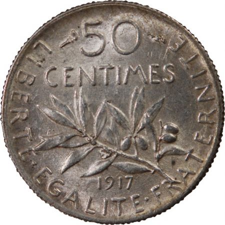 SEMEUSE - 50 CENTIMES ARGENT 1917