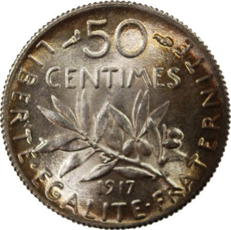 SEMEUSE - 50 CENTIMES ARGENT 1917