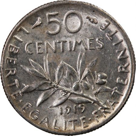 SEMEUSE - 50 CENTIMES ARGENT 1919