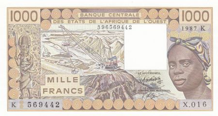 Sénégal 1000 Francs femme 1987 - Sénégal - Série X.016