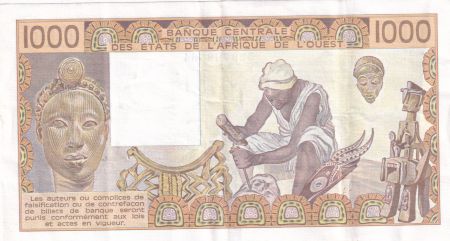 Sénégal 1000 Francs femme 1989 K - Sénégal - Série E.022