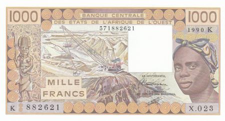 Sénégal 1000 Francs femme 1990 - Sénégal - Série X.023