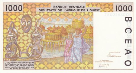 Sénégal 1000 Francs femme 1992 - Sénégal