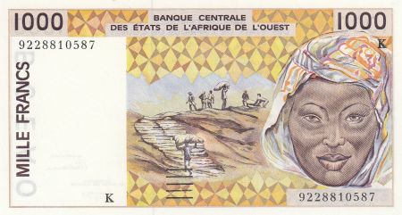 Sénégal 1000 Francs femme 1992 - Sénégal