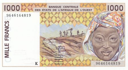 Sénégal 1000 Francs femme 1996 - Sénégal