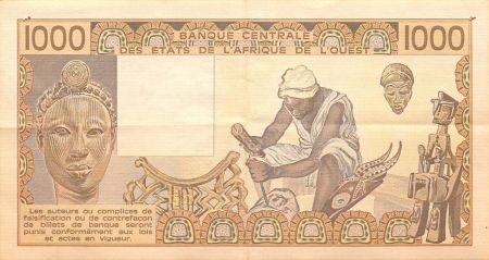 Sénégal BANQUE DES ETATS DE L\'AFRIQUE DE L\'OUEST  SENEGAL - 1000 FRANCS 1987 - TTB+