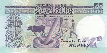 Seychelles 25 Rupees Espadons - Ferme - 1989 - P.Neuf