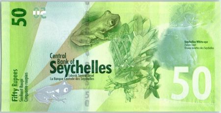 Seychelles New2.2016 50 Rupees, Perroquet Vasa - 2016