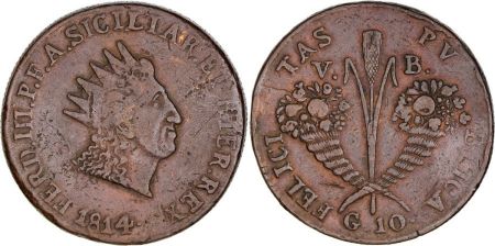 Sicile 10 Grani Ferdinand III - Cornes D\'abondance - 1814
