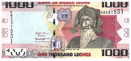 Sierra Leone 1000 Leones - Bai Bureh - Parabole - 2021 - Série HM - P.NEW