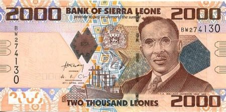 Sierra Leone 2000 Leones 2010 - I.T.A. Wallace Johnson