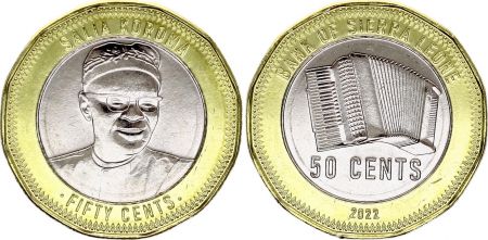 Sierra Leone 50 Cents - Salla Koroma - 2022 - Bimétallique