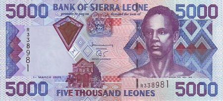 Sierra Leone 5000 Leones Sengbe Pieh - Barrage - 2003