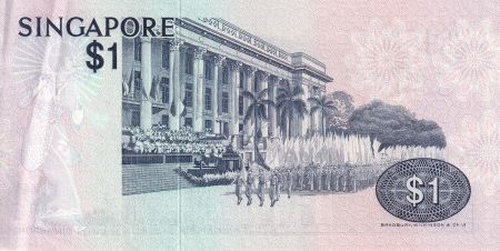 Singapour 1 Dollar - Oiseau - ND (1976) - Série E.32 - P.9