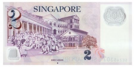 Singapour 2 Dollars E.Y. bin Ishak - Education (losange)