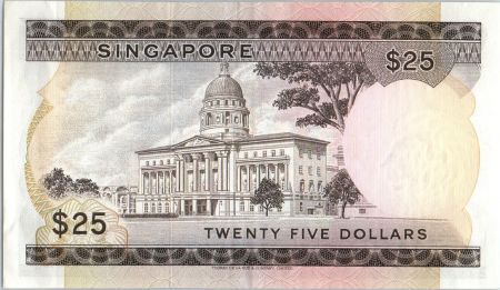 Singapour 25 Dollars Orchidée - Cour Suprême - 1972
