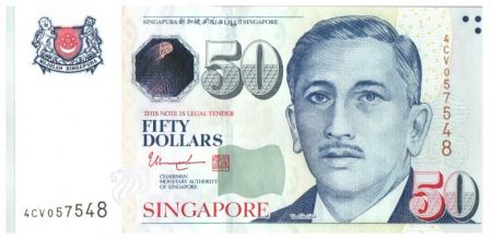 Singapour 50 Dollars E.Y. bin Ishak - Arts (2 triangles) - 2008