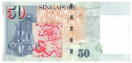 Singapour 50 Dollars E.Y. bin Ishak - Arts (losange) - 2008