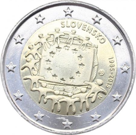 Slovaquie 2 Euro 30 ans du Drapeau Européen - 2015