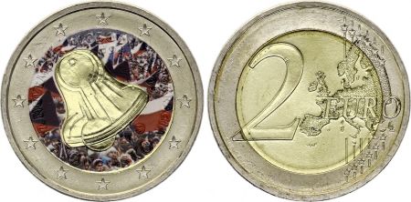 Slovaquie 2 Euros - Révolution de velours - Colorisée - 2009