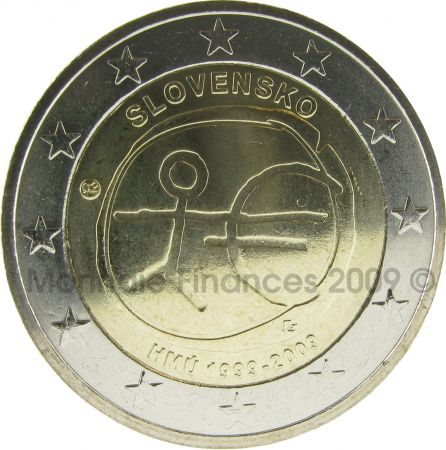 Slovaquie 2 Euros Commémo. SLOVAQUIE 2009 - 10 ans EMU
