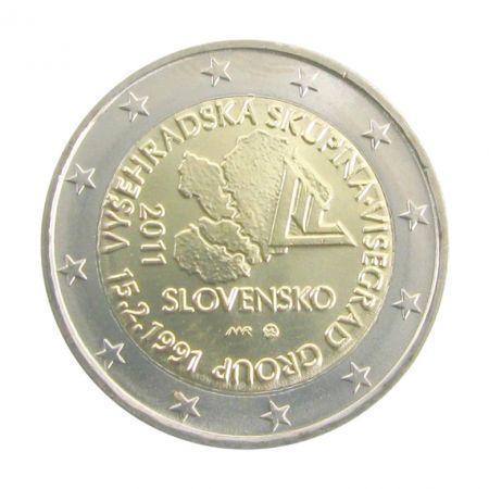 Slovaquie 2 Euros Commémo. SLOVAQUIE 2011 - Groupe de Visegrád