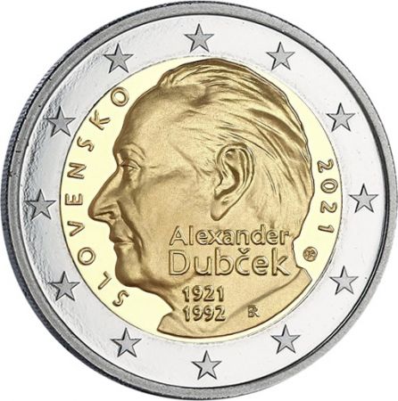 Slovaquie 2 Euros Commémo. SLOVAQUIE 2021 - 100 ans d\'Alexander Dubek