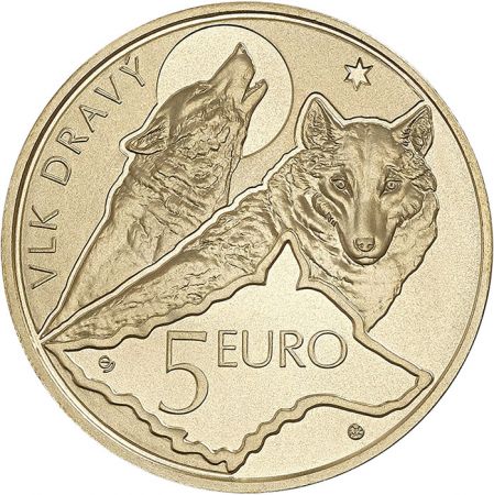 Slovaquie 5 Euros SLOVAQUIE 2021 - Le Loup