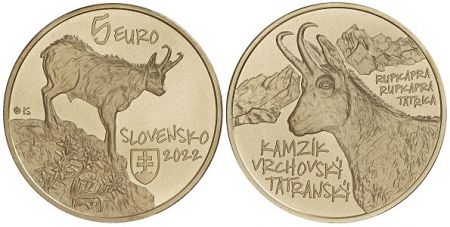 Slovaquie 5 Euros SLOVAQUIE 2022 - Le Chamois