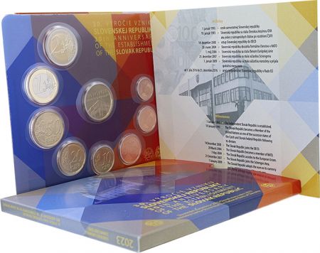 Slovaquie Coffret BU € Euro 2023 - 30 ans de la République de Slovaquie