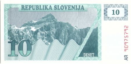 Slovénie 10 Tolarjev, Montagne - 1990 - P.4 - Neuf AR