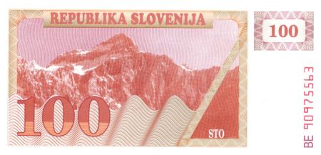 Slovénie 100 Tolarjev 1990 - Montagne