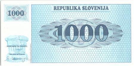 Slovénie 1000 Tolarjev, Montagne - 1991 - P.9 a - Neuf AK