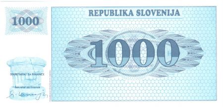 Slovénie 1000 Tolarjev 1990 - Montagne