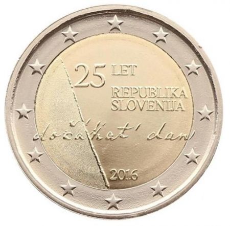 Slovénie 2 Euro Indépendance de la Slovénie 1991 - 2016
