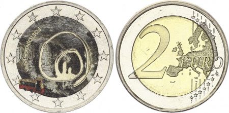 Slovénie 2 Euros - Grotte de Postojna - Colorisée - 2013