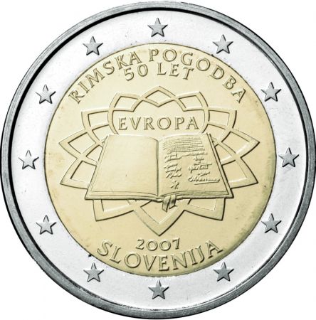 Slovénie 2 Euros Commémo. SLOVENIE 2007 - Traité de Rome