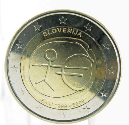 Slovénie 2 Euros Commémo. SLOVENIE 2009 - 10 ans EMU
