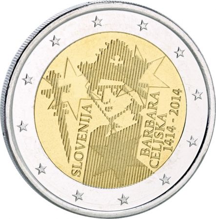 Slovénie 2 Euros Commémo. SLOVENIE 2014 - Barbara de Celje