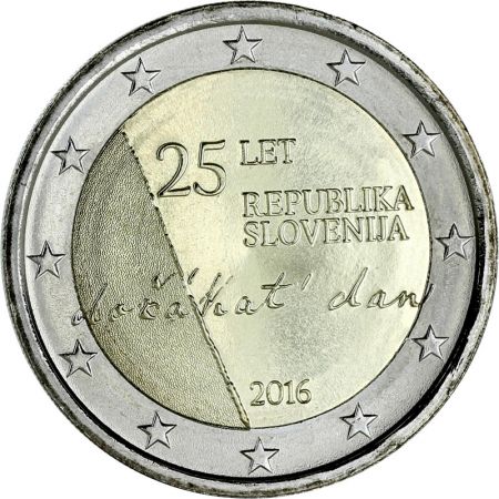 Slovénie 2 Euros Commémo. SLOVENIE 2016 - Indépendance