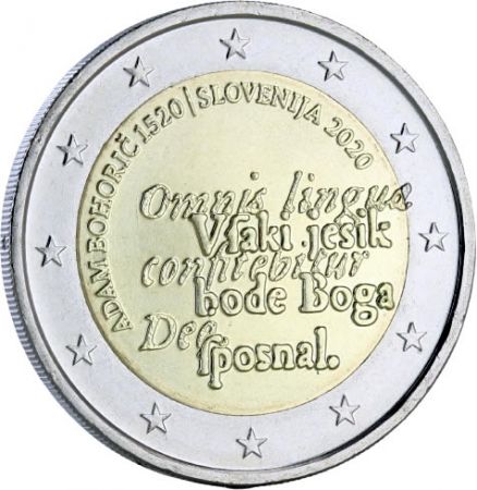 Slovénie 2 Euros Commémo. SLOVENIE 2020 - 500 ans dAdam Bohori