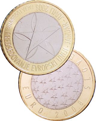 Slovénie 3 Euros Commémo. SLOVENIE 2008 - Présidence de l\'UE