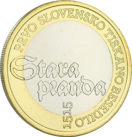 Slovénie 3 Euros Commémo. SLOVENIE 2015 - 1er texte en slovène - Version BU