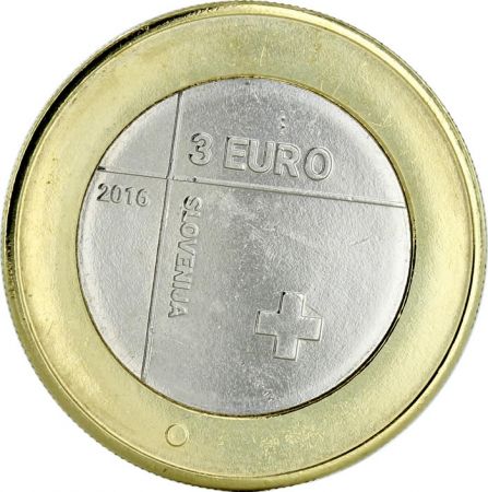 Slovénie 3 Euros Commémo. SLOVENIE 2016 - Croix rouge