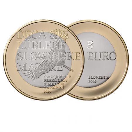 Slovénie 3 Euros Commémo. SLOVENIE 2019 - 100 ans de l\'intégration de Prekmurje à la Slovénie