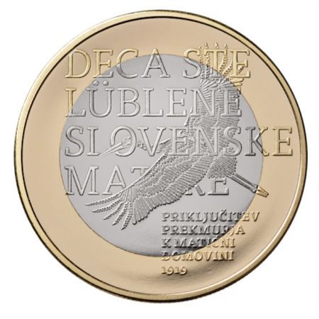 Slovénie 3 Euros Commémo. SLOVENIE 2019 - 100 ans de l\'intégration de Prekmurje à la Slovénie
